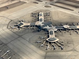 Airport drop above Las Vegas